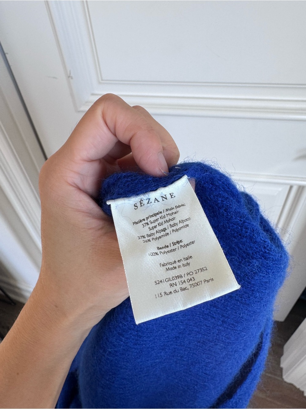 Sezane Gaspard Cardigan in Electric Blue - XS - Picture 7 of 8